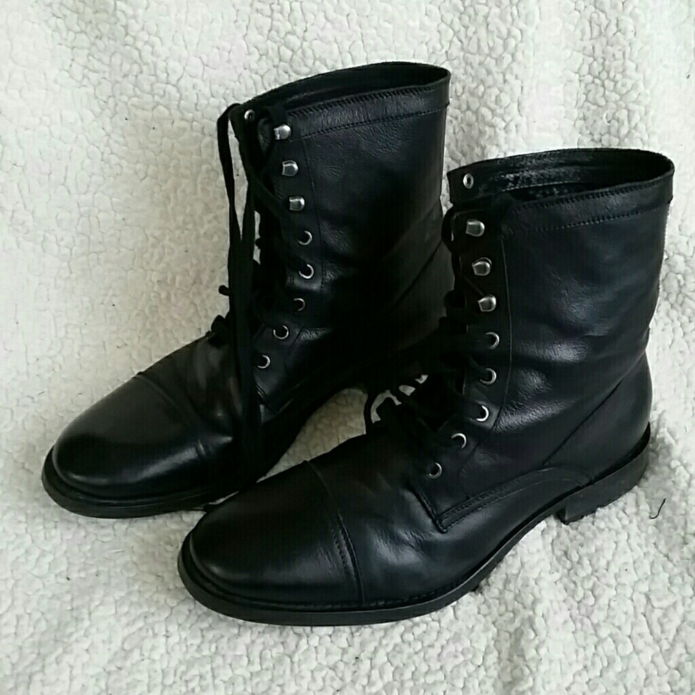 Kenneth Cole Black Leather Boots